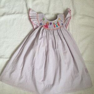 Smocked Cinderella and the Castle Dress, Size 4T
